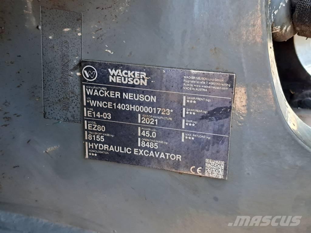 Wacker Neuson EZ 80 Rupsgraafmachines