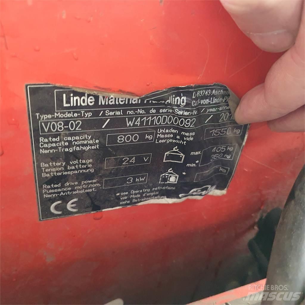 Linde V08-02 Orderpicker voor middelhoog niveau