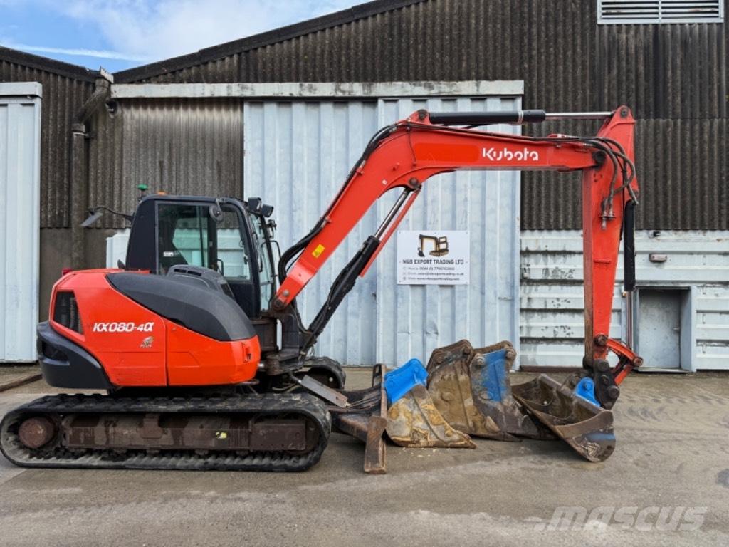 Kubota KX 080 Midigraafmachines 7t - 12t