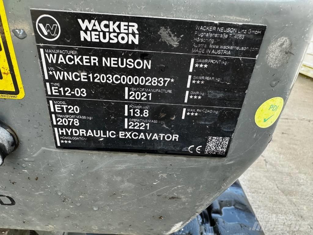 Wacker Neuson ET 20 Minigraafmachines < 7t