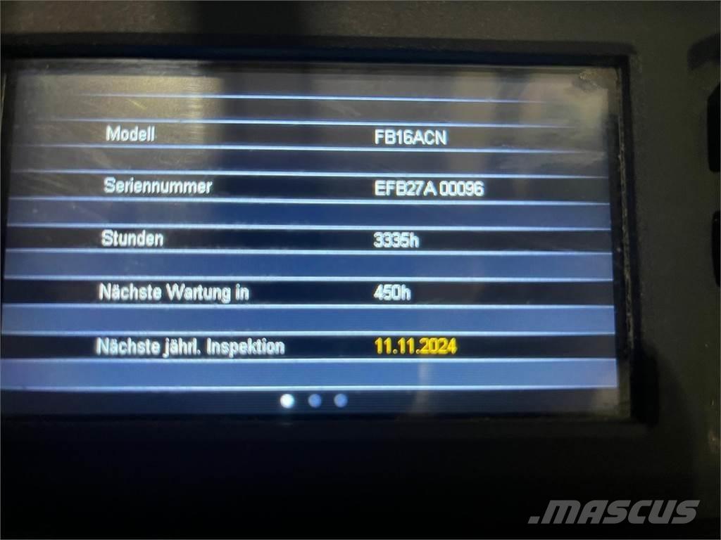 Mitsubishi FB16ACN Elektrische heftrucks