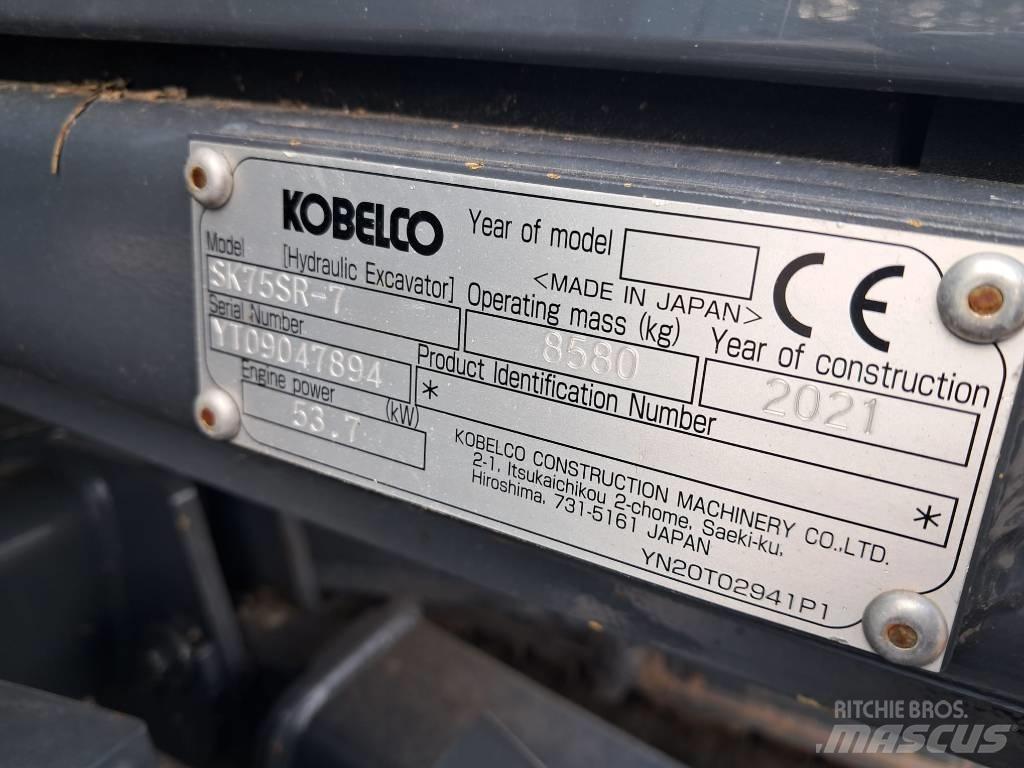 Kobelco SK75SR-7 Midigraafmachines 7t - 12t