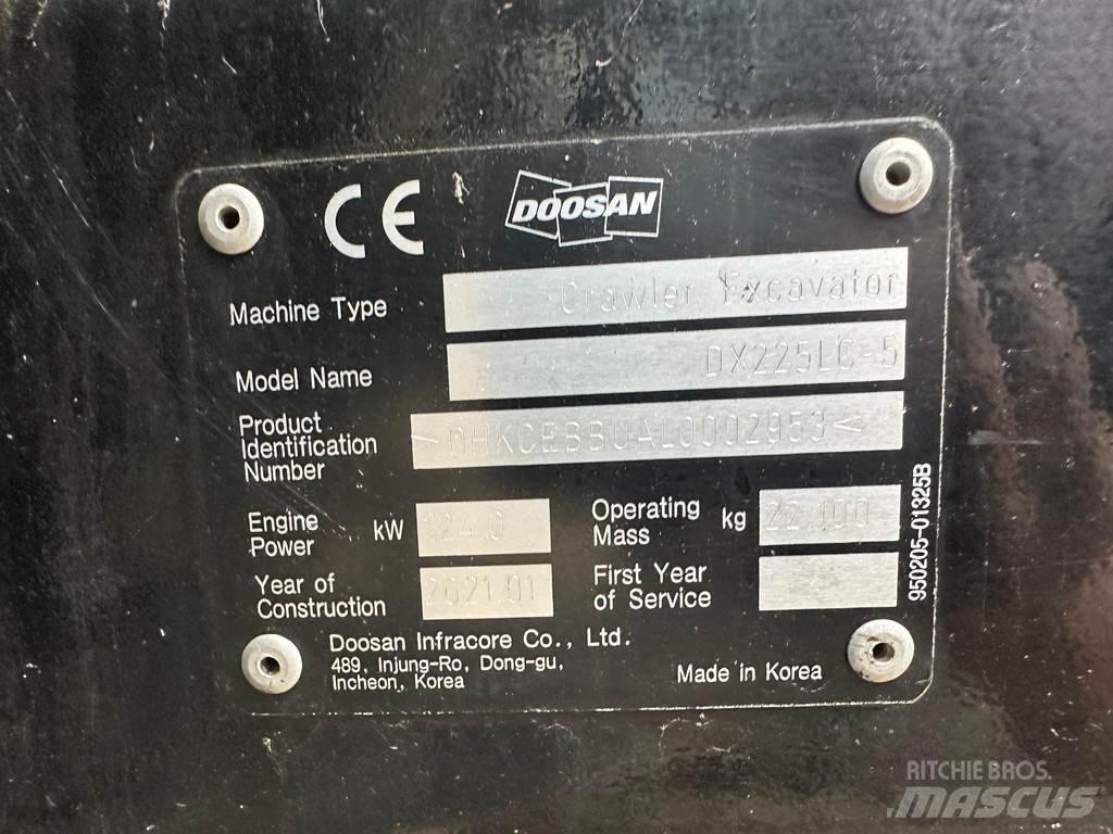 Doosan DX225LC-5 Rupsgraafmachines