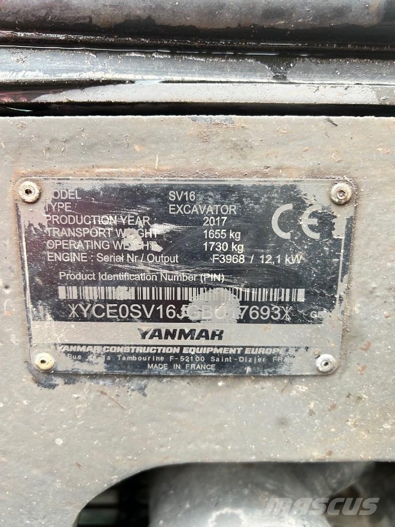 Yanmar SV 16 Minigraafmachines < 7t