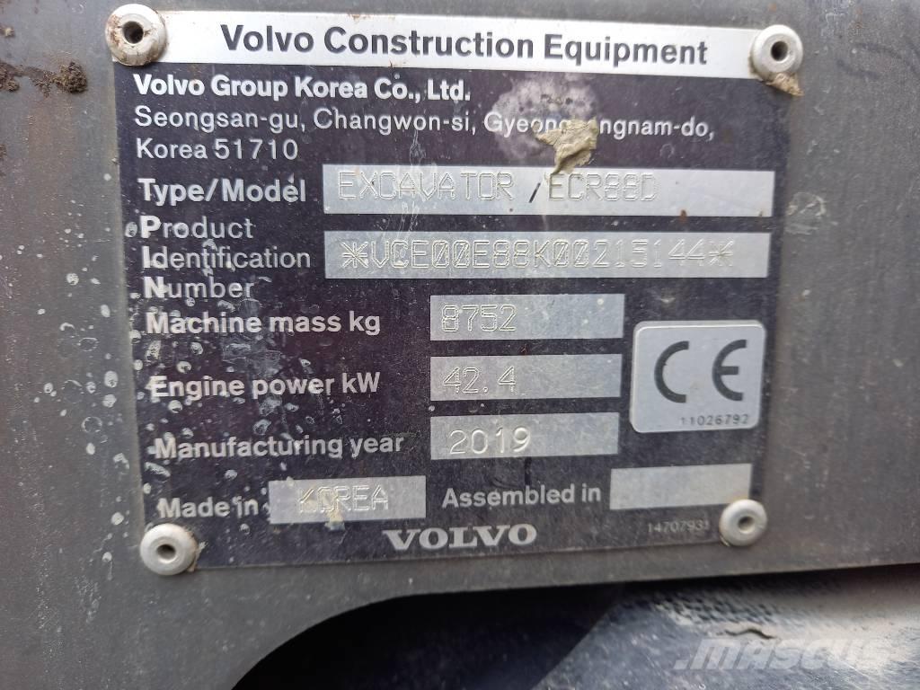 Volvo ECR 88 D Midigraafmachines 7t - 12t