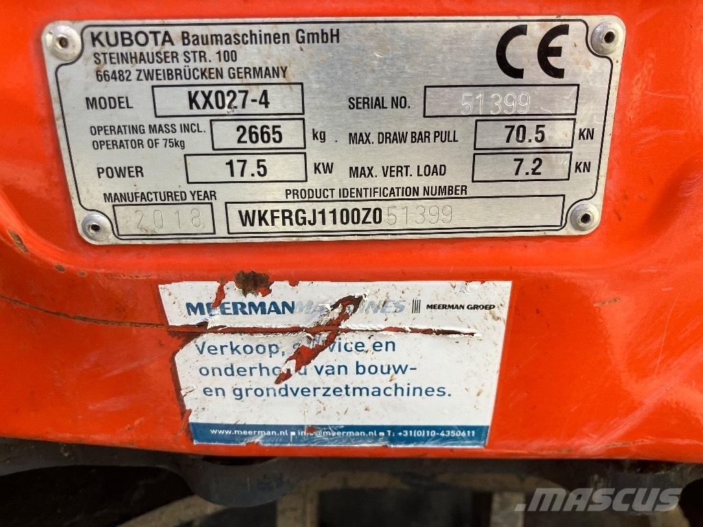 Kubota KX 027-4 Minigraafmachines < 7t