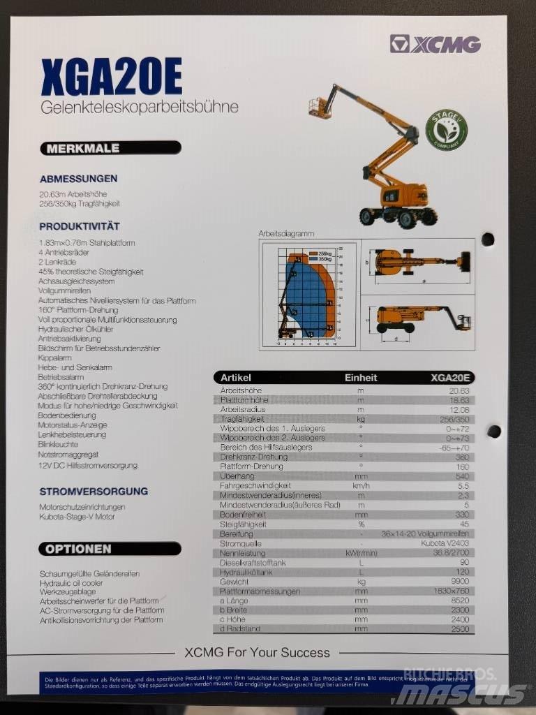XCMG XGA 20 E Knikarmhoogwerkers