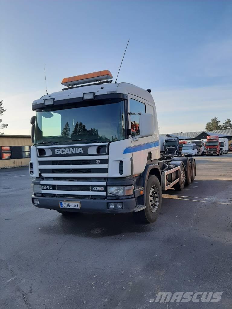 Scania P 124 Vrachtwagen met containersysteem