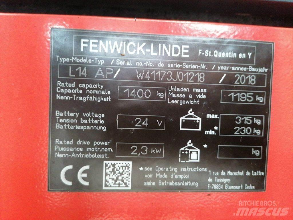 Linde L14 AP Meeloop stapelaar