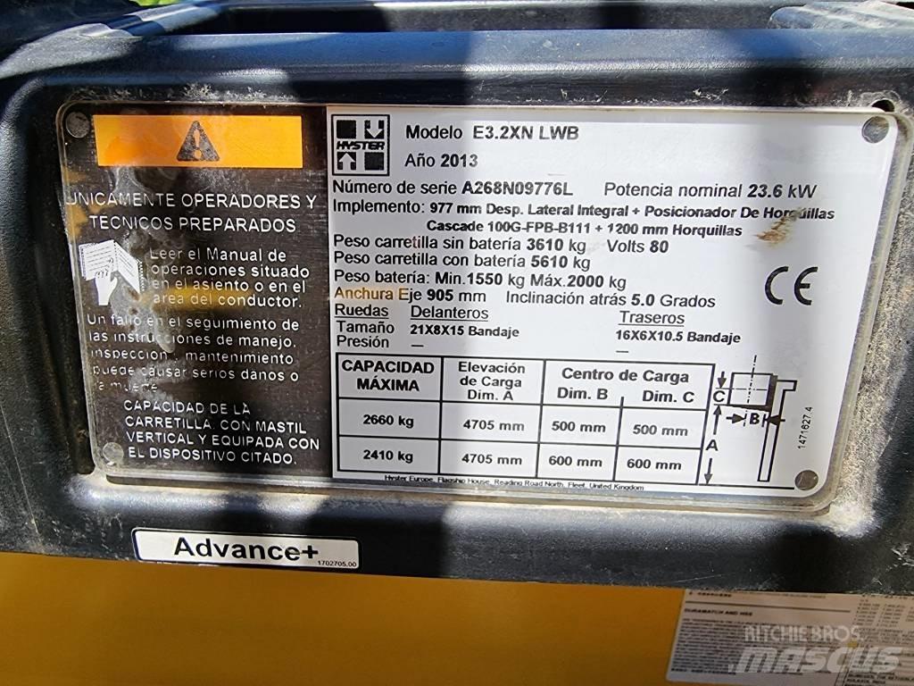Hyster E 3.20 XN LWB Elektrische heftrucks