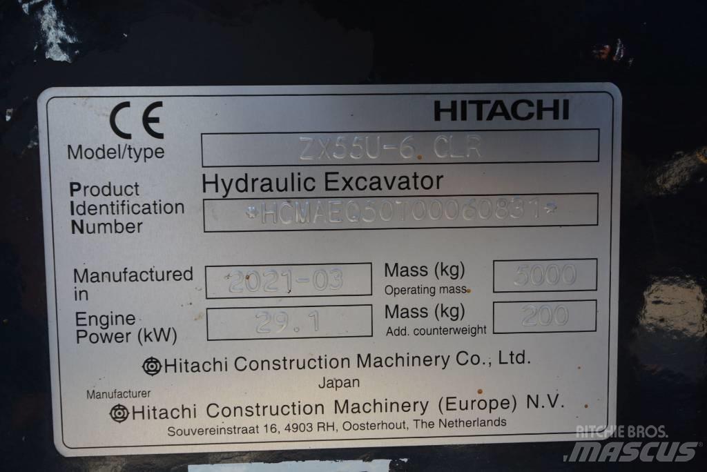 Hitachi ZX 55 U-6 Minigraafmachines < 7t