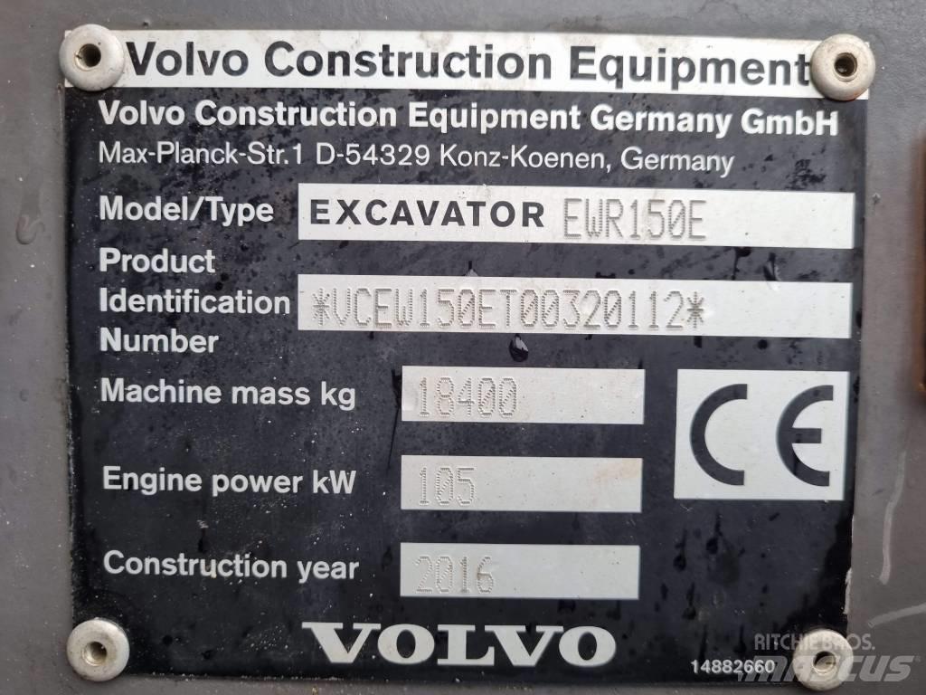 Volvo EWR 150 E Wielgraafmachines