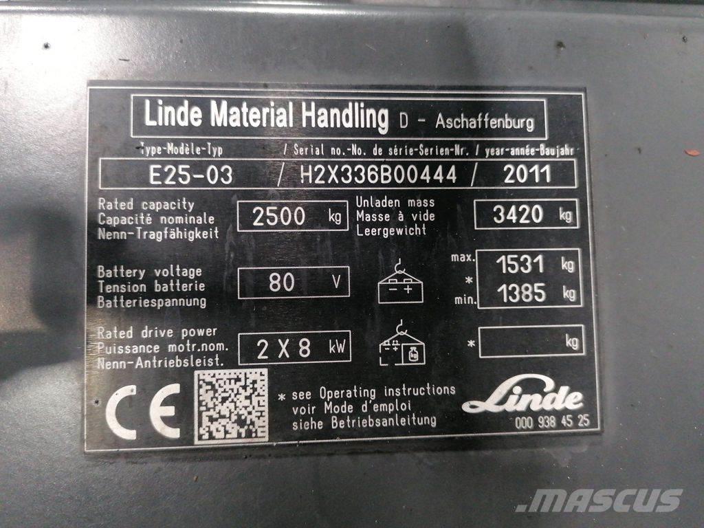 Linde E25-03 Elektrische heftrucks