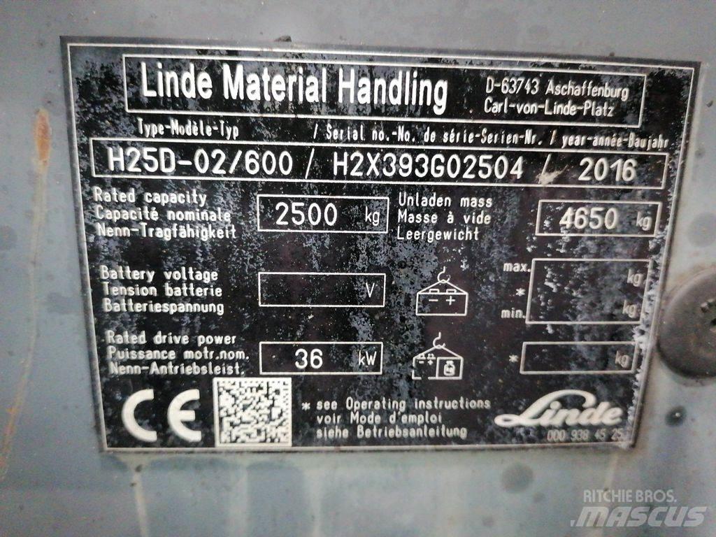 Linde H25D-02/600 LPG heftrucks