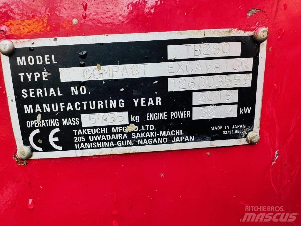 Takeuchi TB 260 Minigraafmachines < 7t