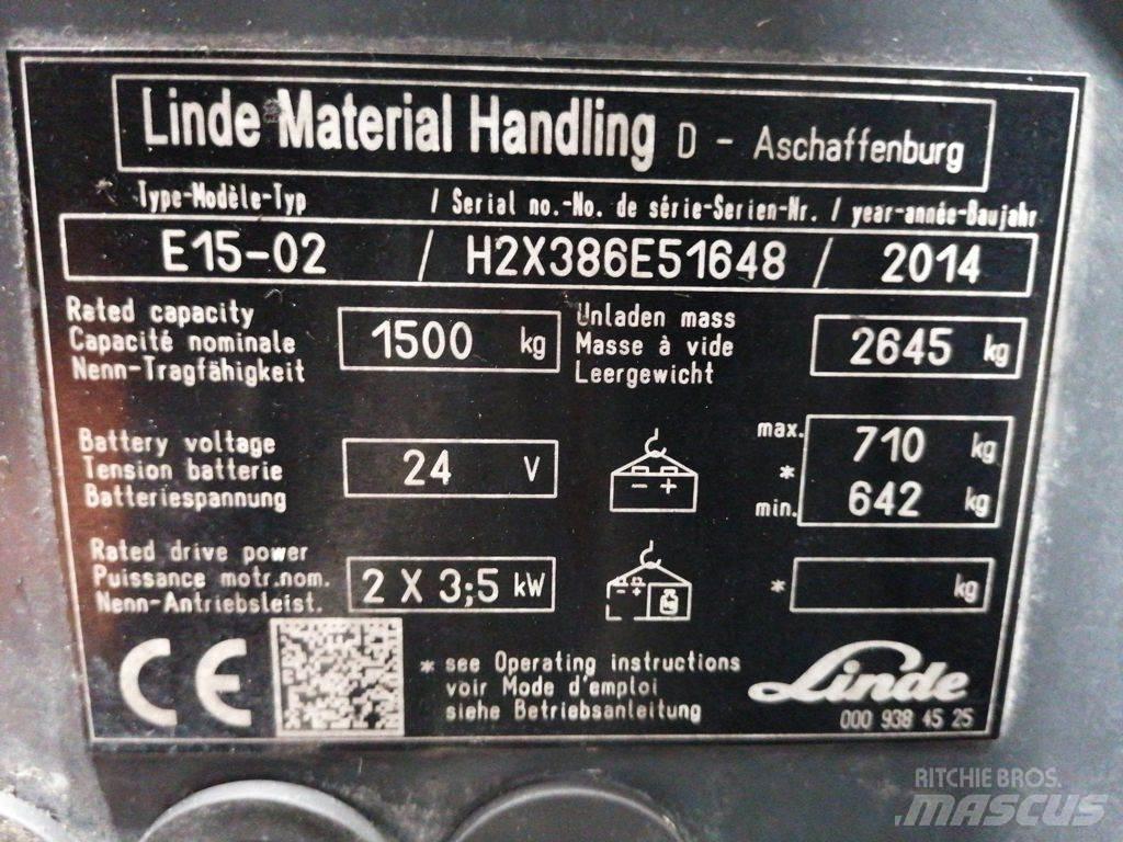 Linde E15-02 Elektrische heftrucks