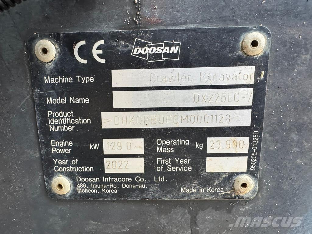 Doosan DX225LC-7 Speciale Graafmachines