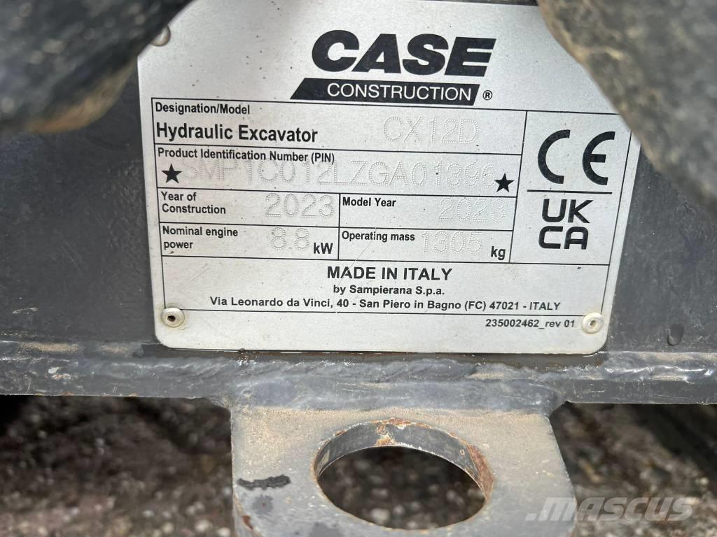 CASE CX 12 D Minigraafmachines < 7t