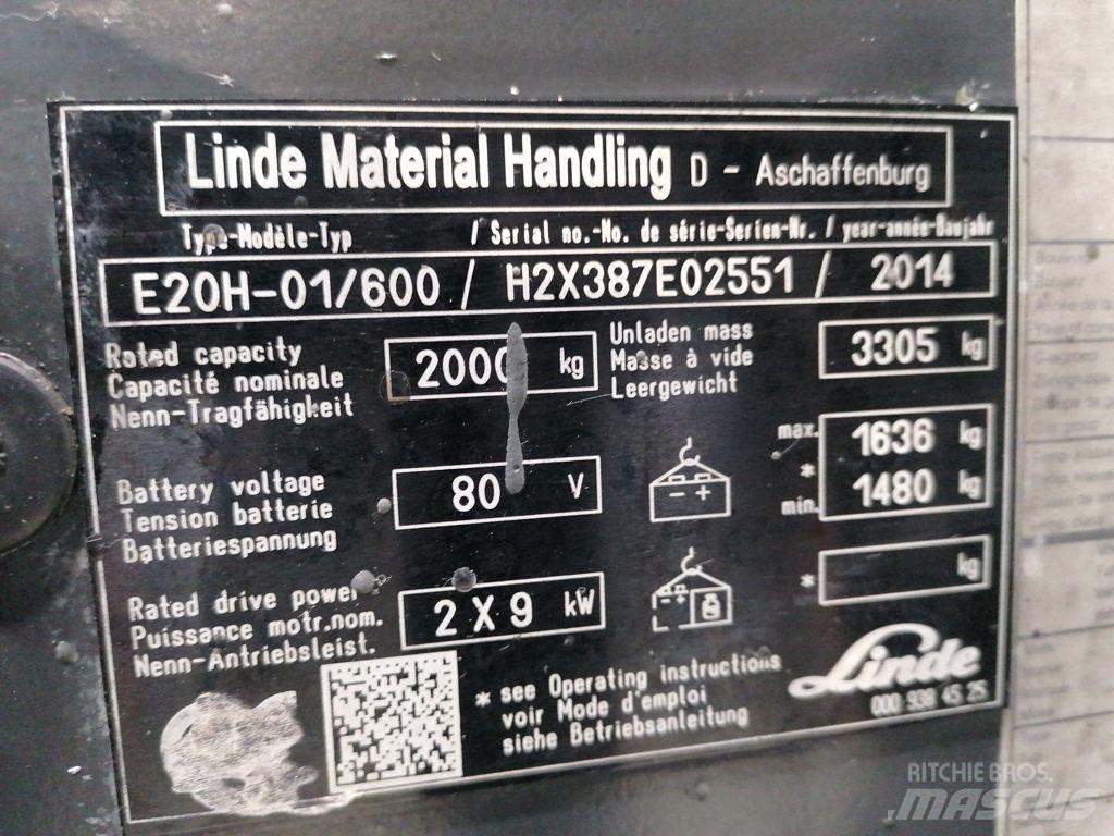 Linde E20H-01/600 Elektrische heftrucks