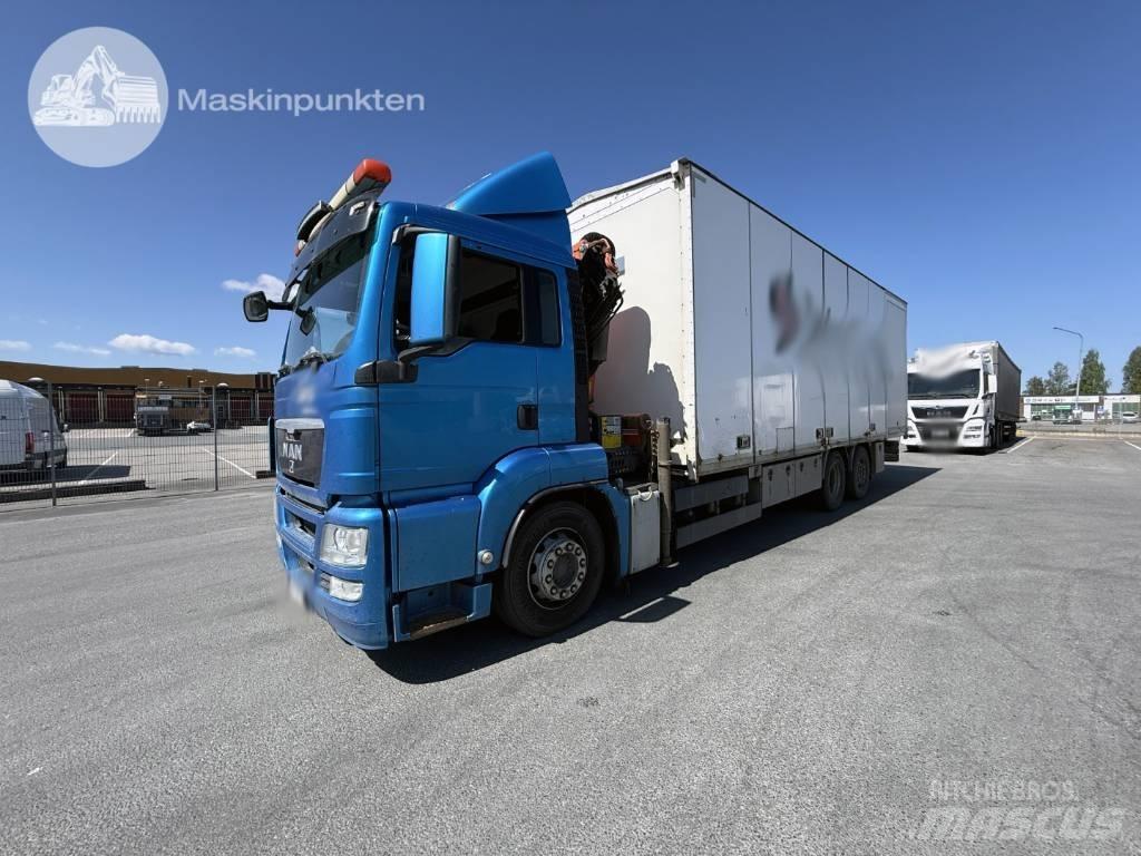 MAN TGS 26.440 BL Vlakke laadvloer met kraan