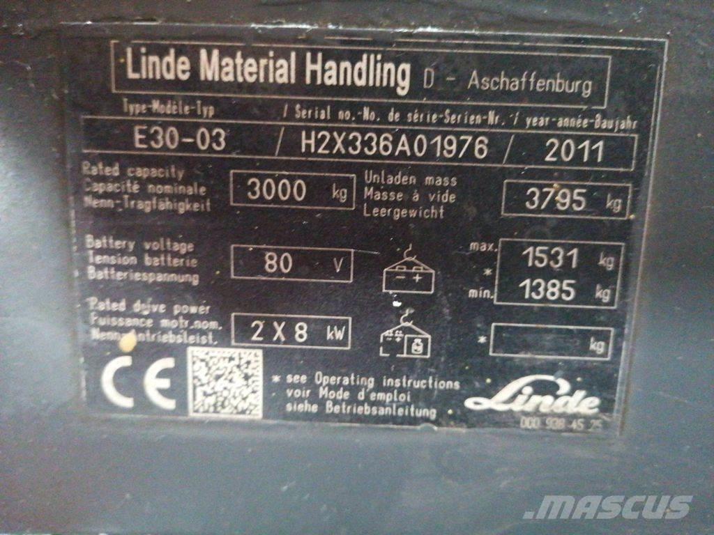 Linde E30-03 Elektrische heftrucks