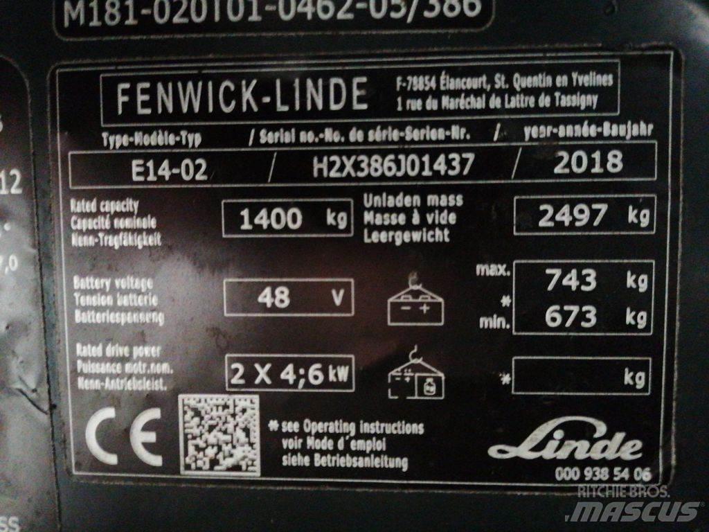 Linde E14-02 Elektrische heftrucks