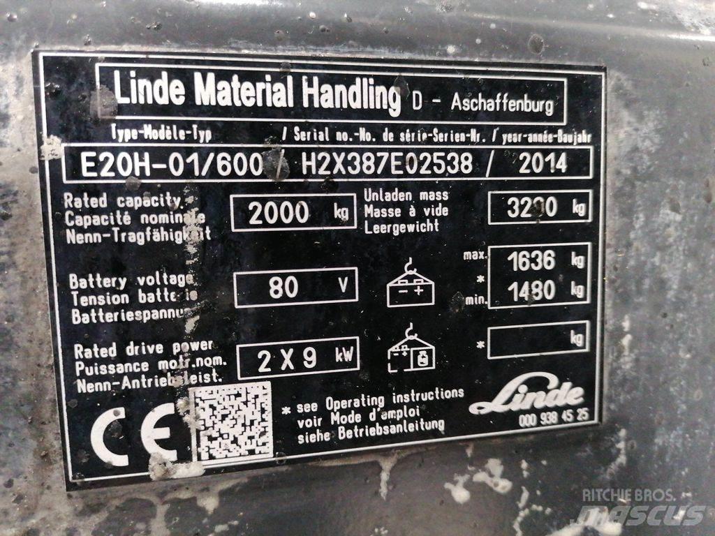Linde E20H-01/600 Elektrische heftrucks