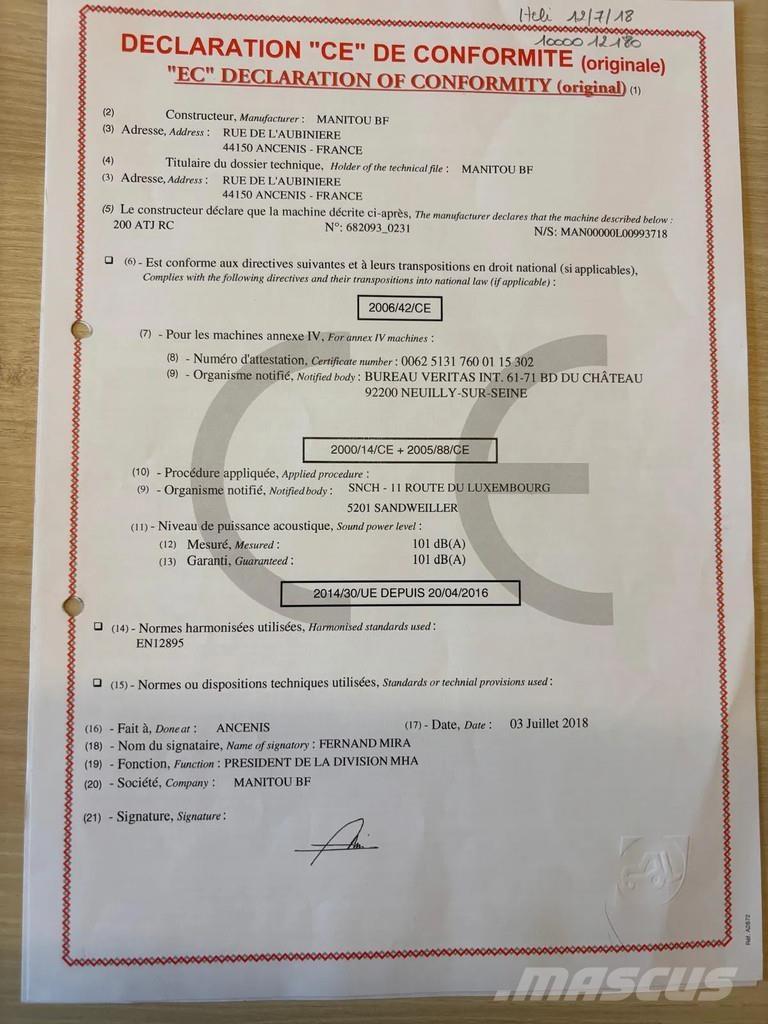 Manitou 200 ATJ Knikarmhoogwerkers