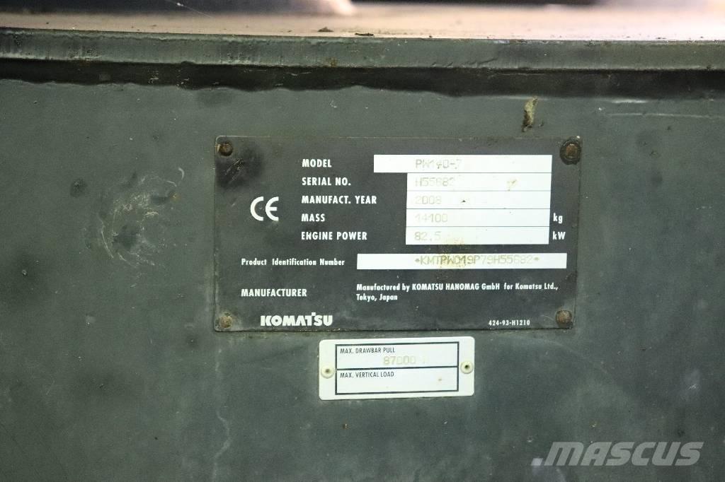 Komatsu PW 140-7 Graaf-laadcombinaties