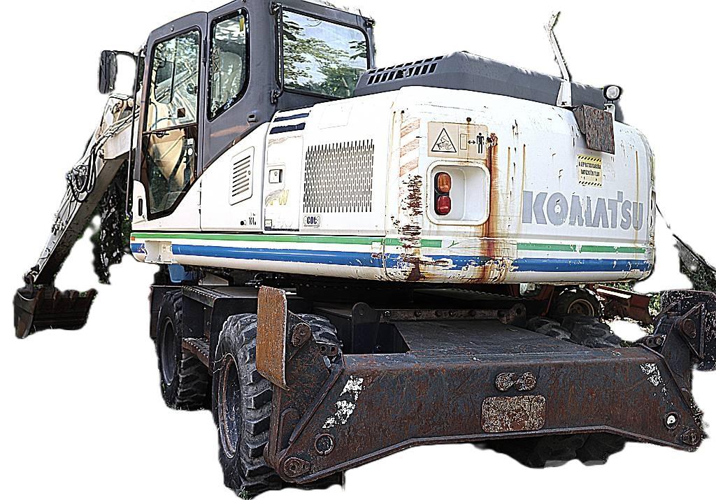 Komatsu PW 140-7 Graaf-laadcombinaties