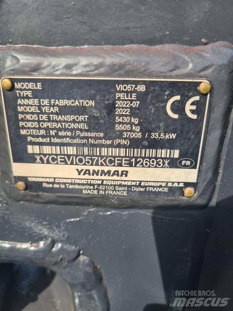 Yanmar Vio 57-6B Minigraafmachines < 7t