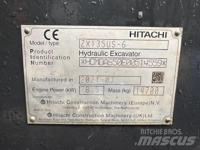 Hitachi ZX 135 US-6 Rupsgraafmachines