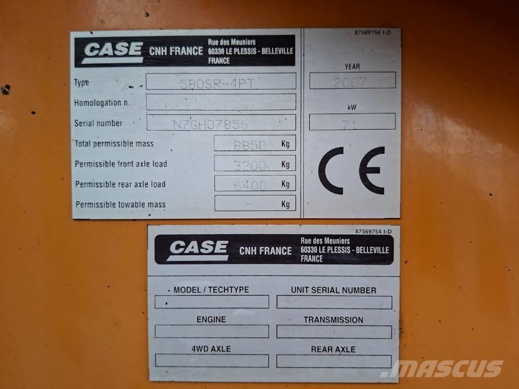 CASE 580 SR Graaf-laadcombinaties
