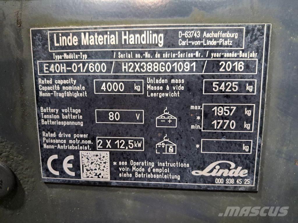 Linde E40H-01/600 Elektrische heftrucks