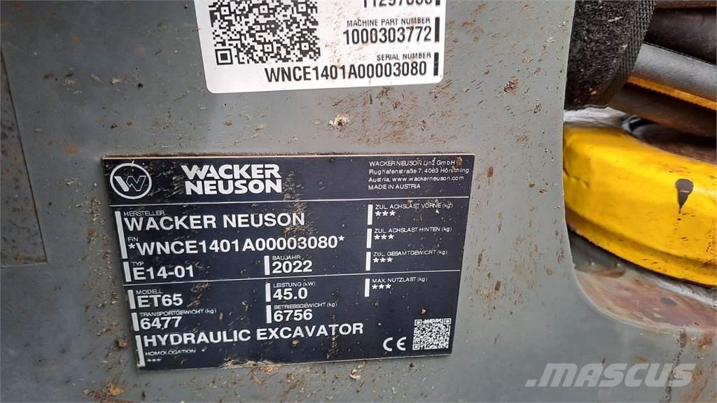 Wacker Neuson ET65 Rupsgraafmachines