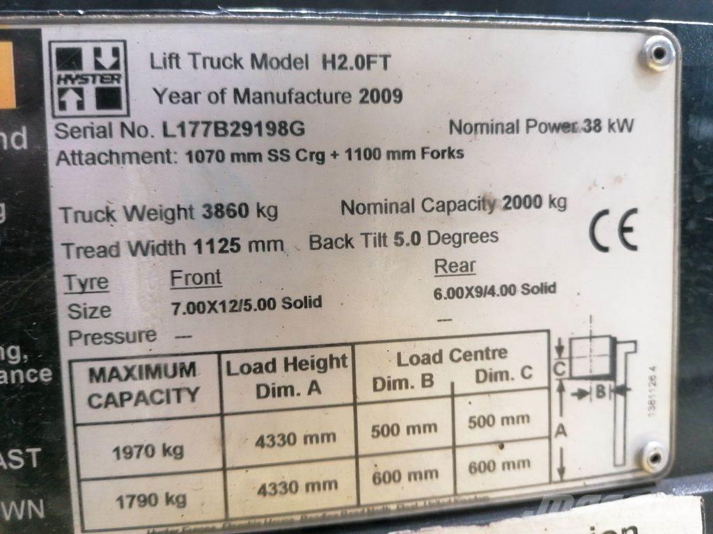 Hyster H2.0FT LPG heftrucks