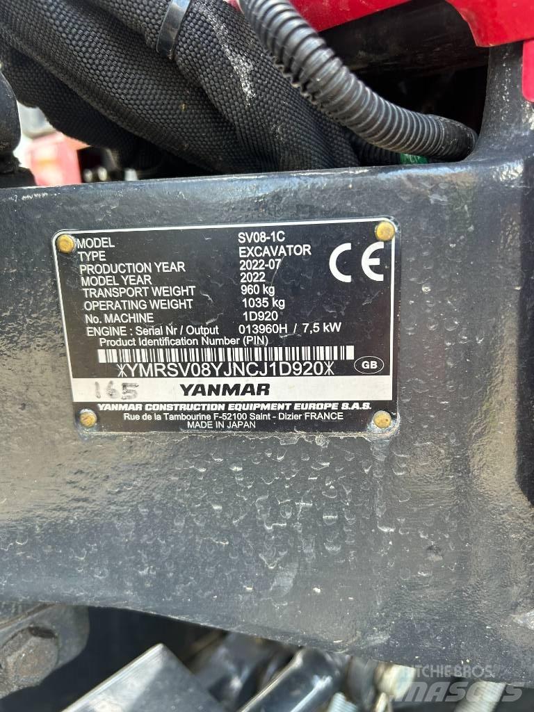 Yanmar SV08-1C Minigraafmachines < 7t
