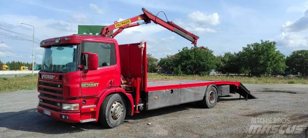 Scania 94 D 220 Vlakke laadvloer met kraan