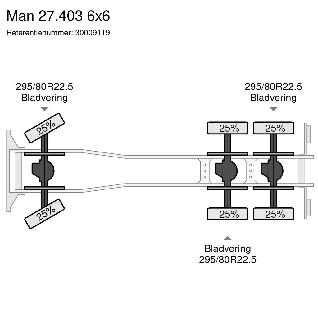 MAN 27.403 6x6 Chassis met cabine