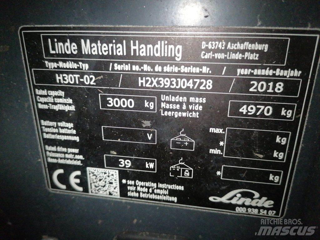 Linde H30T-02 LPG heftrucks