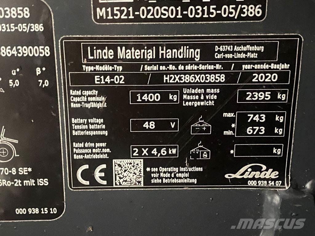 Linde E14-02 Elektrische heftrucks
