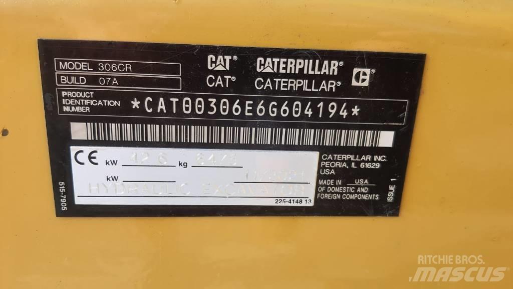 CAT 306 CR 07A Minigraafmachines < 7t