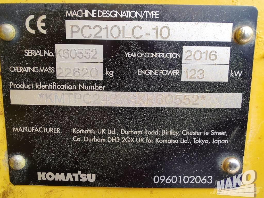 Komatsu PC 210 LC-10 Rupsgraafmachines