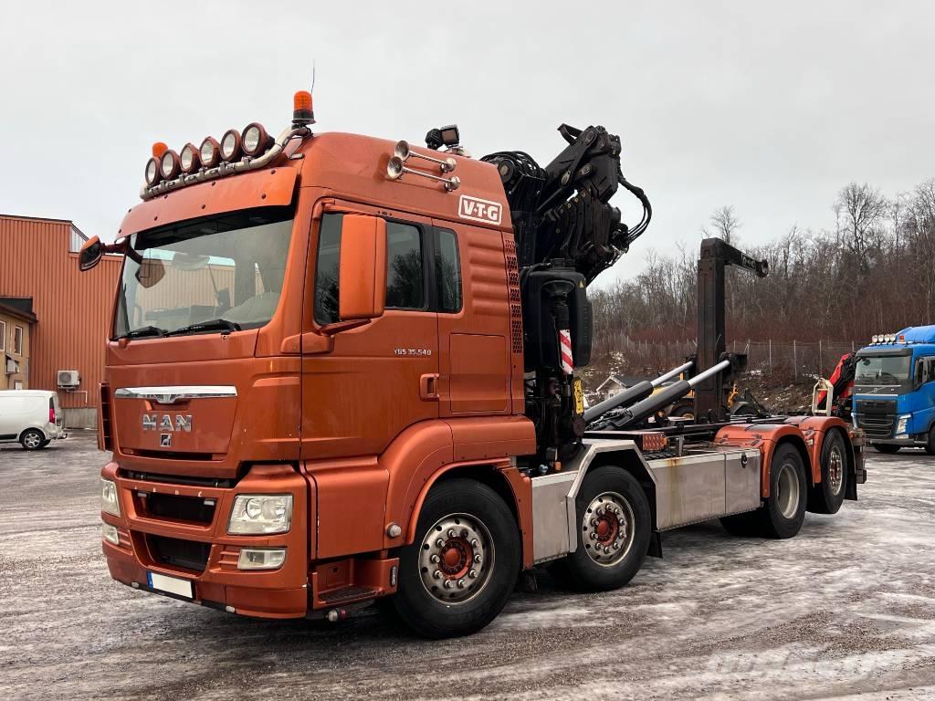 MAN Tgs 35.540 8x2-4 Vlakke laadvloer met kraan