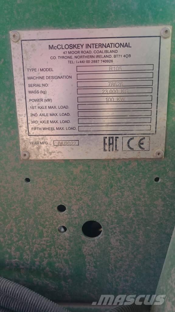 McCloskey R105 Zeefinstallatie