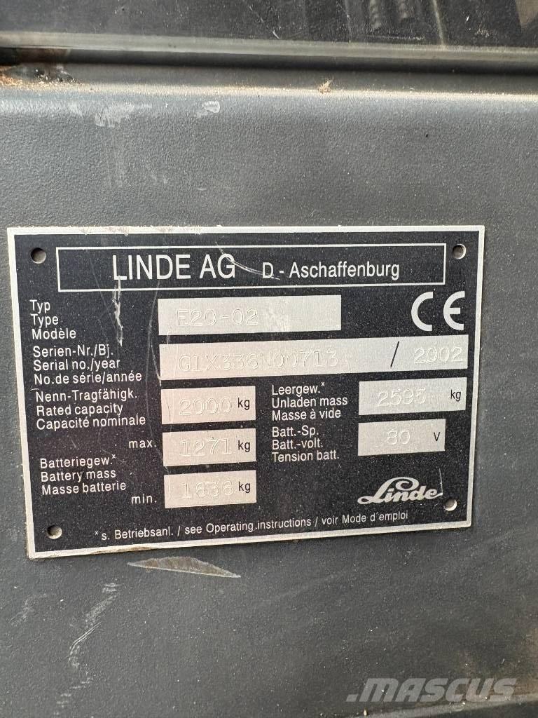 Linde E 20 P-02 Elektrische heftrucks