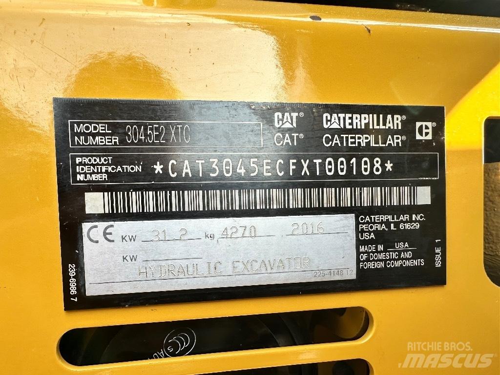 CAT 304.5 E2 XTC Minigraafmachines < 7t