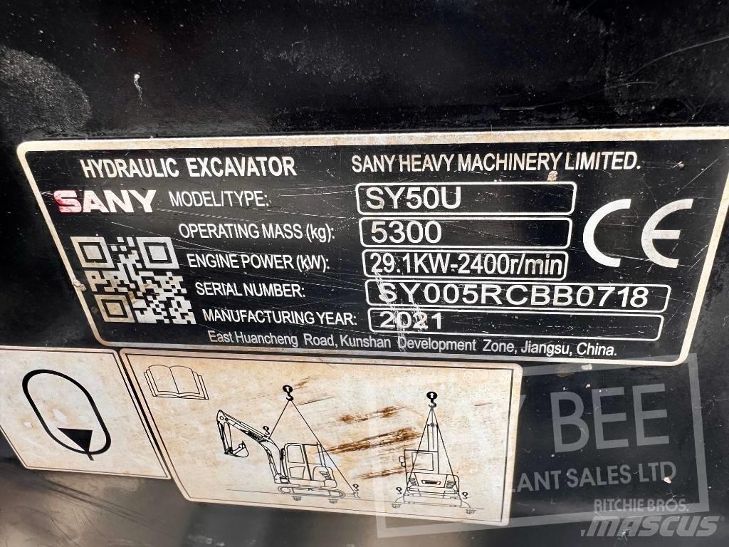 Sany SY 50 U Minigraafmachines < 7t