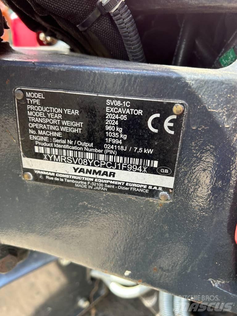 Yanmar SV08-1C Minigraafmachines < 7t
