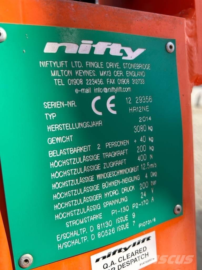 Niftylift HR 12 N E Knikarmhoogwerkers